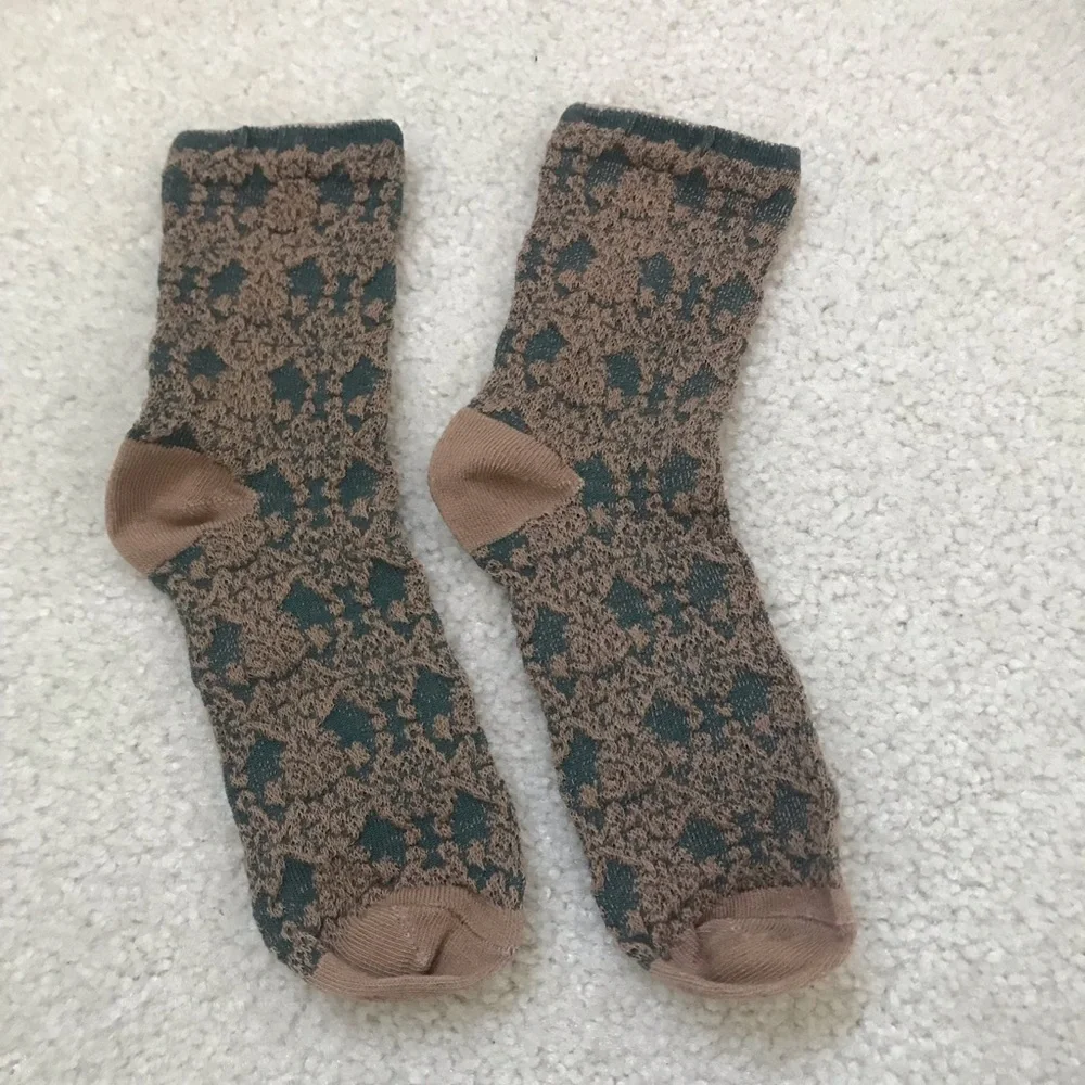 NWOT Set of 4 Vintage Style Patterned Crew Socks